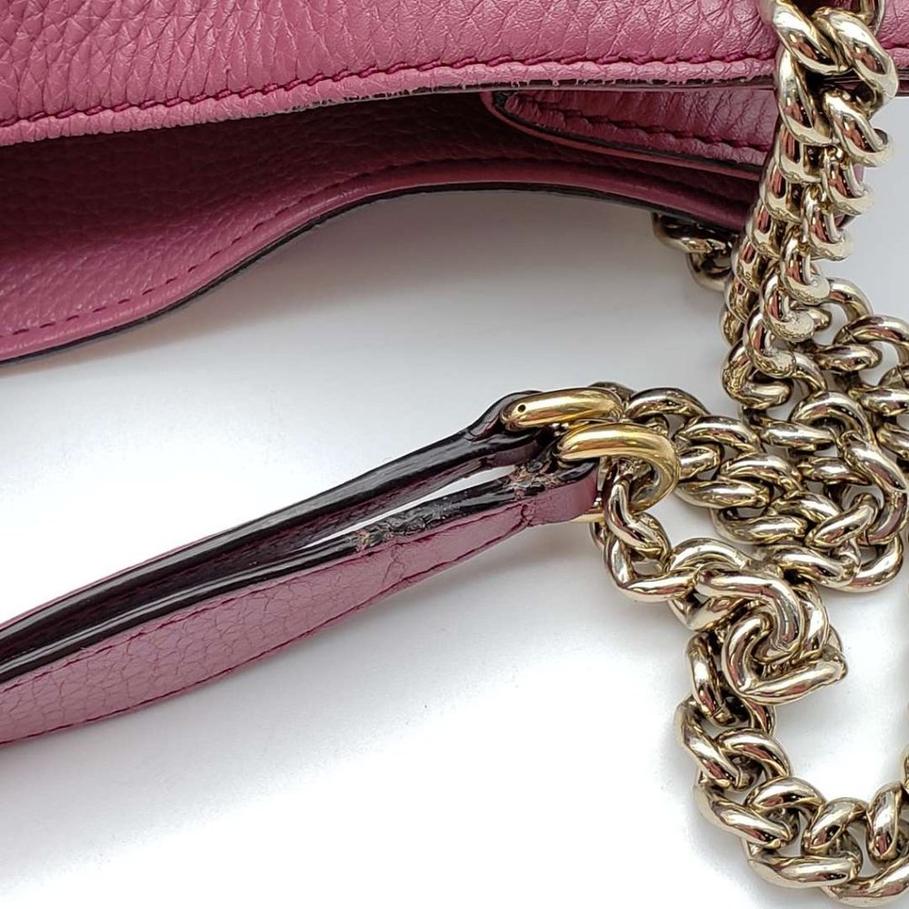 Authentic Gucci GG Soho on Chain Medium Pink Shoulder Bag - Picture 11 of 16